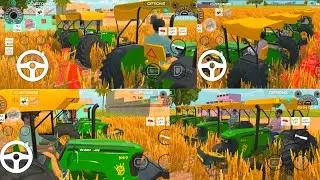 FARMING TRACTOR 🚜 || JOINDER || COLOUR GREEN 🍏 || 3D GAME || ALL 4 TRACTOR 🚜