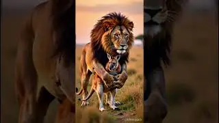 A lion caught a kangaroo and eat #lion #kangaroo #shorts #eat