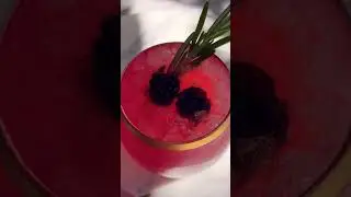 Cocktail with Rosemary and Balckberry
