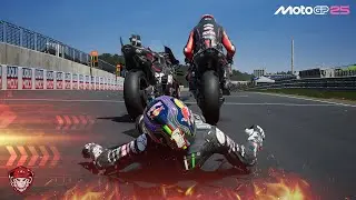 Jorge Martin Battle with Marquez Bersaudara | Terjatuh di Sirkuit Sachsenring | MotoGP 24 MOD 25