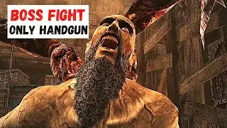 Only Handgun Leon vs Bitores M&eacute;ndez Boss Fight resident evil 4