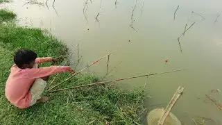 New Best Hook Fishing Video | Traditional Fish  Catch With Hook in River #fish