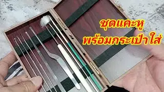 Ear cleaning kit with carrying case.