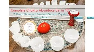 Crystal Quartz 7 Singing Bowl Full Chakra Set in 