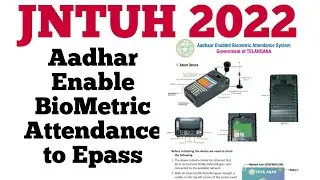 JNTUH Biometric Attendance Implementation | EPASS BIOMETRIC ATTENDANCE