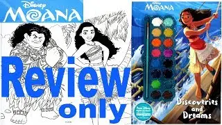Full Coloring Book Review - Moana Movie - Water Coloring Book For Kids