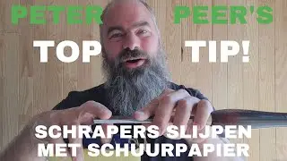 Houtdraaien | Schraper slijpen met schuurpapier | Peter Peer Top Tip 1