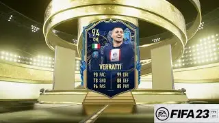TOTS VERRATTI REVIEW | 94 TEAM OF THE SEASON MARCO VERRATTI PLAYER REVIEW | FIFA 23 ULTIMATE TEAM