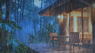 Cozy Cabin Rain & Thunder (3 Hours) | Peaceful Storm Sounds for Deep Sleep