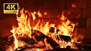 🔥Ultimate Crackling Fireplace Ambiance - 4K UHD Fire Sounds, Burning Logs & Cozy Atmosphere
