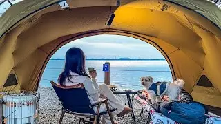Solo camping with dog at Ocean View Campground