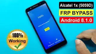 Alcatel 5059D FRP Bypass | Alcatel 1x (5059D) Google Account Bypass Android 8.1.0 (Without PC)