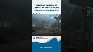 Hujan Deras, Tiga Jembatan Penghubung di Tiris Kabupaten Probolinggo Terputus