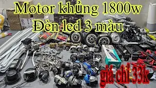Đèn led 3 màu, Motor 1800w, Ben điện, Camera hành trình, Đèn bi cầu, Kích bình ôtô, Bánh cân bằng