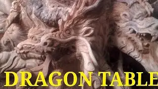 Making a Teak Root Table with 9 Dragon Carvings | Handcrafted Wood Art