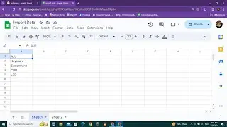 How to import Data in Dropdown list between two Google  Sheets