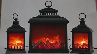 Fake Fire Table Lamp