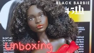 BLACK BARBIE 45TH ANNIVERSARY UNBOXING Y REVISION |#enespa&ntilde;ol #unboxing #review #barbie #doll