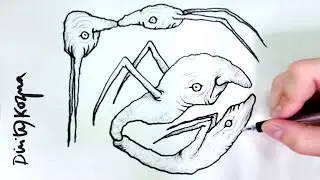 Surrealist Weird Creatures - Time Lapse Art by Dimitri Kozma