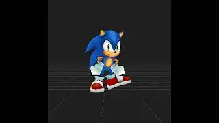 Super Smash Bros. DS Concept - Sonic's Waiting Animation  #sonic #gaming #supersmashbros #blender