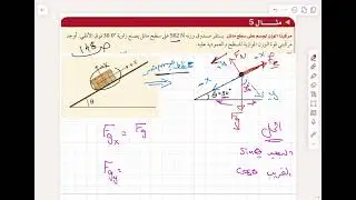 حل مسألة عن الحركة على مستوى مائل