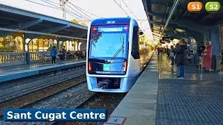 Sant Cugat Centre S1 - S2 : FGC Барселона ( UT 115 - 113 )