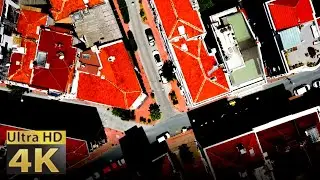 4K Drone Footage - Top View Of Colorful Houses
