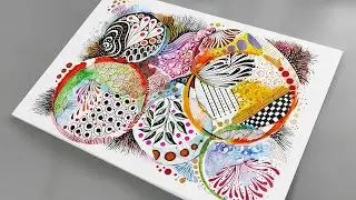 Creative Watercolor Zentangle Art by Hu Art | Relaxing & Fun Painting Tutorial