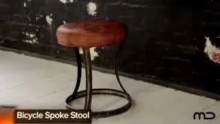 Bicycle Spoke Stool - Industrial Furniture - Milan Direct