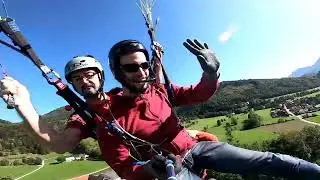 Paragleiten &uuml;ber die Burg Altpernstein