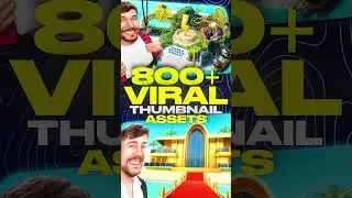 100K in 100 Days PART 60 - Unlock 800+ VIRAL THUMBNAIL Assets for FREE!✨ #ai #shorts #editingpack