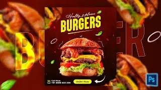 Fast Food Poster Design in Photoshop || Photoshop Tutorials in Hindi