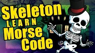 Morse Code Alphabet Halloween Skeleton Parade