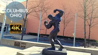 Columbus-Ohio, Downtown 4K, North High Street Strolling to North Market Place