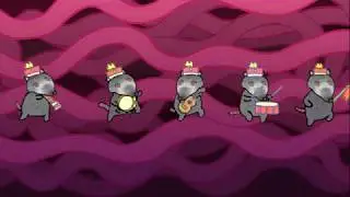 Cute rat characters in a marching band!