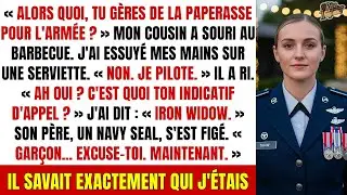 Au BBQ, mon cousin s’est moqué — son père SEAL a entendu mon indicatif : «Tu t’excuses. Maintenant.»