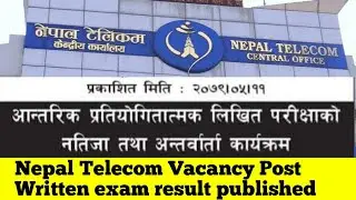 Nepal Telecom Vacancy Post Written exam result published NTC Result
