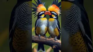 Feathered Companions: Whimsical Elegance in Nature's Attire #birdslover #nature #love #shorts #birds