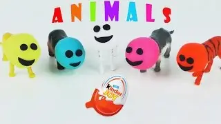 Learning Animals and Colors Finger Family Nursery Rhyme Kinder Joy *Creative Video for Kids*