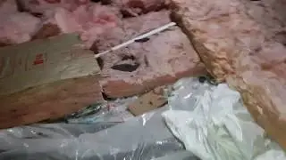 Insulation missing & improperly installed at walk up stairwell & door to attic - 140 year old home