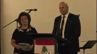 Faddy zouky honouring his Excellency General Joseph Aoun the current president of Lebanon 