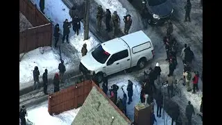 Aerial view of ICE shooting investigation in Minneapolis