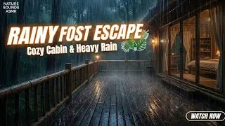 Cozy Bamboo Cabin Night Rain | Heavy Rain Sounds for Relaxing, Studying & Sleeping🌧