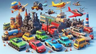 ABC City Vehicles Song | Learn A to Z Transportation with Fun! 🚁🚀
