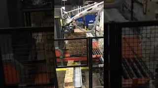 ABB robot stacking boxes