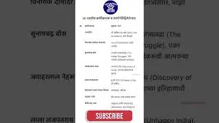 भारतीय क्रांतिकारक व त्यांचे ग्रंथ #competitiveexams #mpsc #upsc