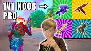 Fortnite 1v1 With Every Gun | Noob to Pro Challenge