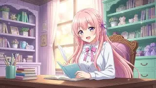 Cozy Anime Cafe: Relaxing Bossa Nova Jazz with Gentle Rain for Study and Focus