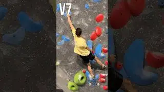 Skipping 10 Holds on a V7😆 New video out! #bouldering #V7 #climbing