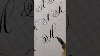Traditional calligraphy letter A. Method number 1 #calligraphy #handwriting